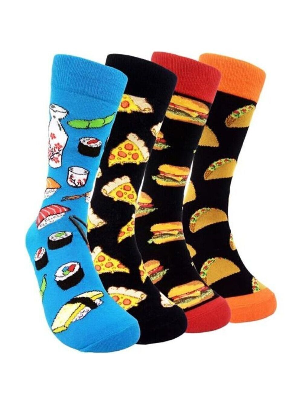 Men's Fun Patterned Food Dress Socks Funny Novelty Crazy Design Cotton Gift NEW
